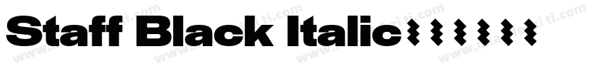Staff Black Italic字体转换